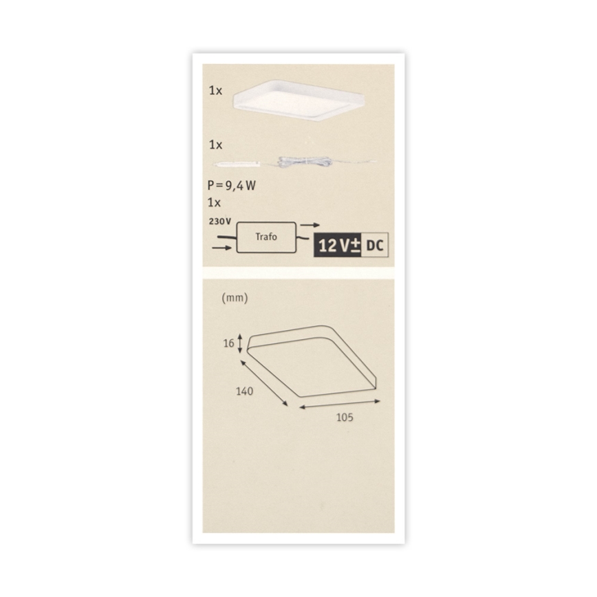 Paulmann 92032 - LED/6,7W Podelementna svetilka VANE 230V IP44