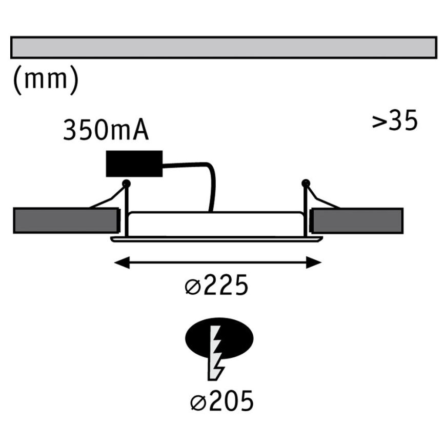 Paulmann 92034 - LED/14W Vgradna svetilka 230V