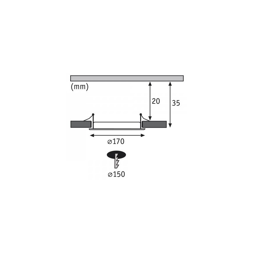 Paulmann 92062 - LED/12W IP44 Kopalniška vgradna svetilka QUAL 230V 2700K