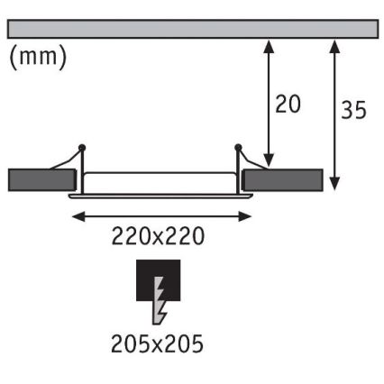 Paulmann 92066 - LED/18W IP44 Kopalniška vgradna svetilka 230V