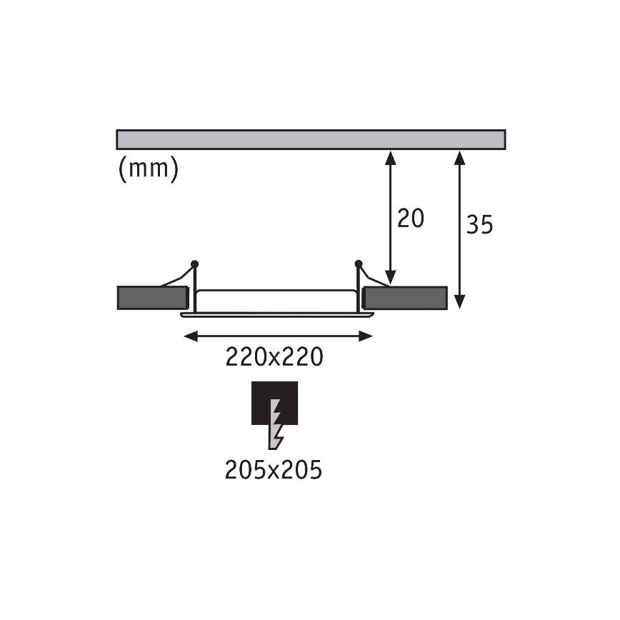 Paulmann 92066 - LED/18W IP44 Kopalniška vgradna svetilka 230V