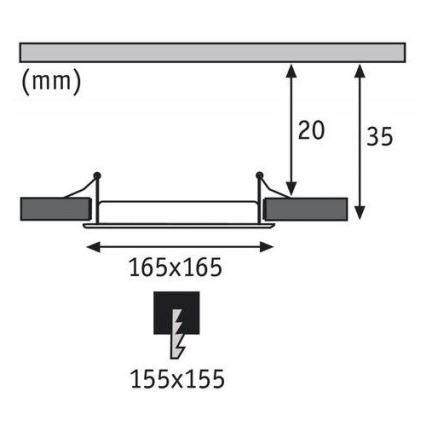 Paulmann 92080 - LED/12W IP44 Kopalniška vgradna svetilka QUAL 230V 2700K