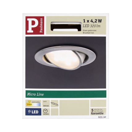 Paulmann 92090 - LED Vgradna svetilka 1xLED/4,2W/230V