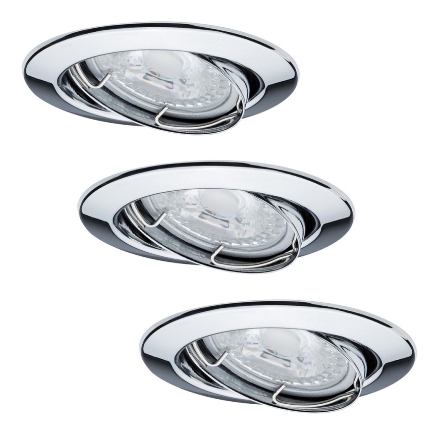 Paulmann 92101 - KOMPLET 3x LED Vgradna svetilka 3xGU10/6,5W/230V