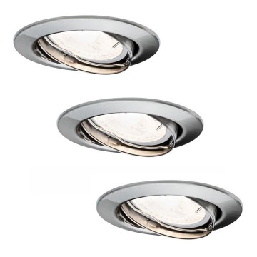 Paulmann 92102 - KOMPLET 3xLED-GU10/6,5W Vgradna svetilka 230V