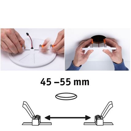 Paulmann 92387 - LED/4,5W IP44 Kopalniška vgradna svetilka VARIFIT 230V