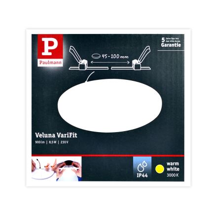 Paulmann 92388 - LED/10W IP44 Kopalniška vgradna svetilka VARIFIT 230V