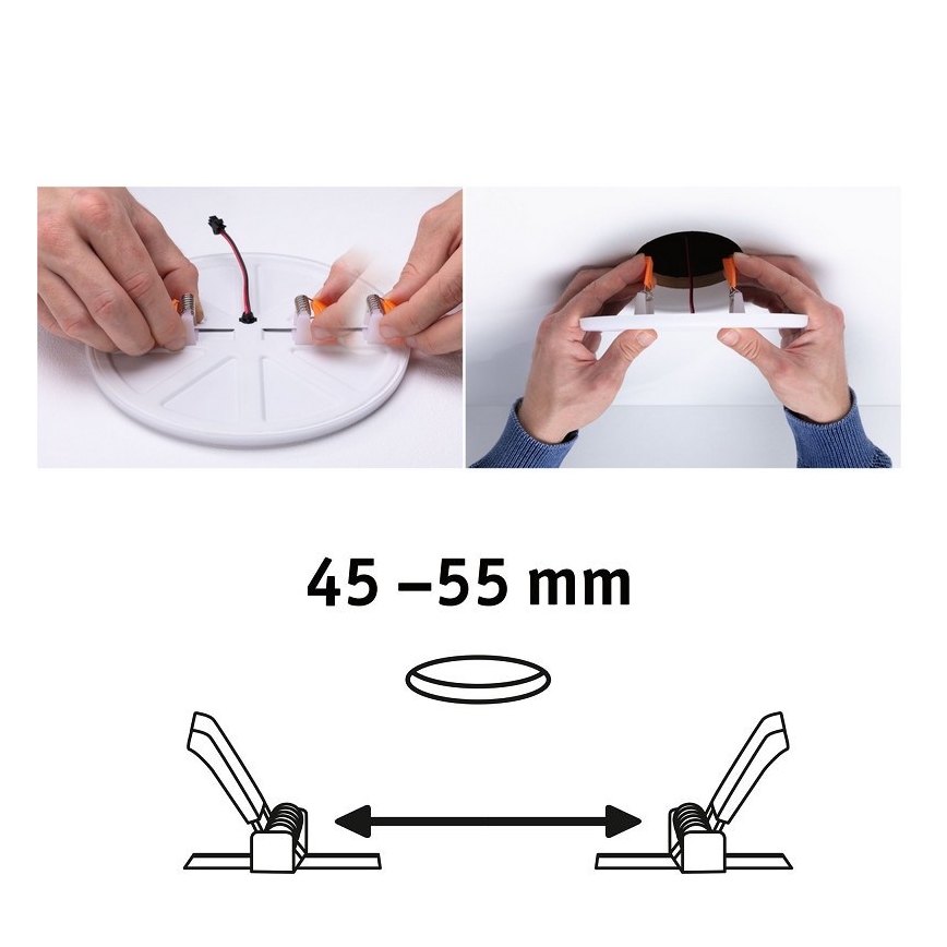 Paulmann 92390 - LED/4,5W IP44 Kopalniška vgradna svetilka VARIFIT 230V
