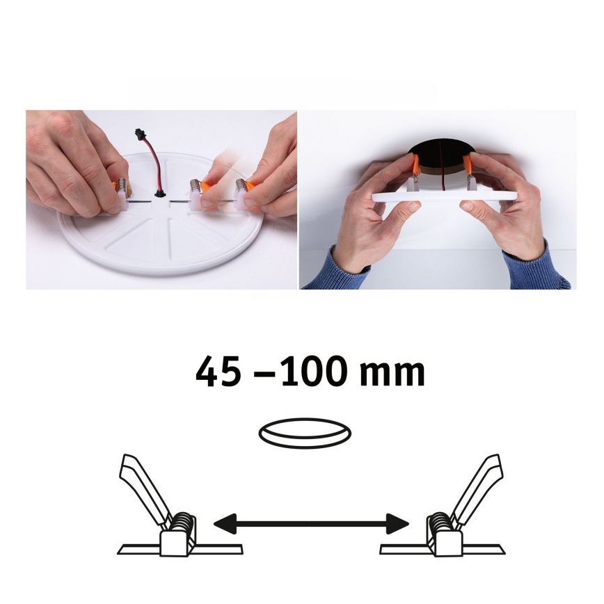 Paulmann 92391 - LED/8,5W IP44 Kopalniška vgradna svetilka VARIFIT 230V