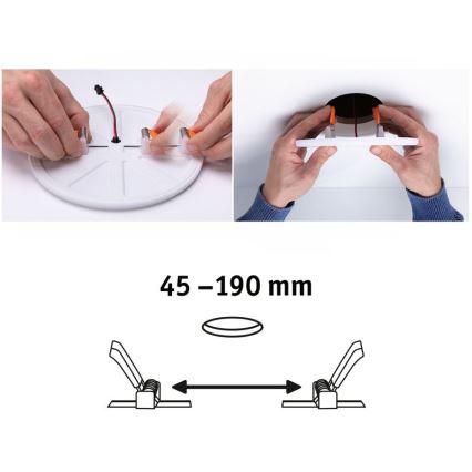 Paulmann 92392 - LED/17,5W IP44 Kopalniška vgradna svetilka VARIFIT 230V