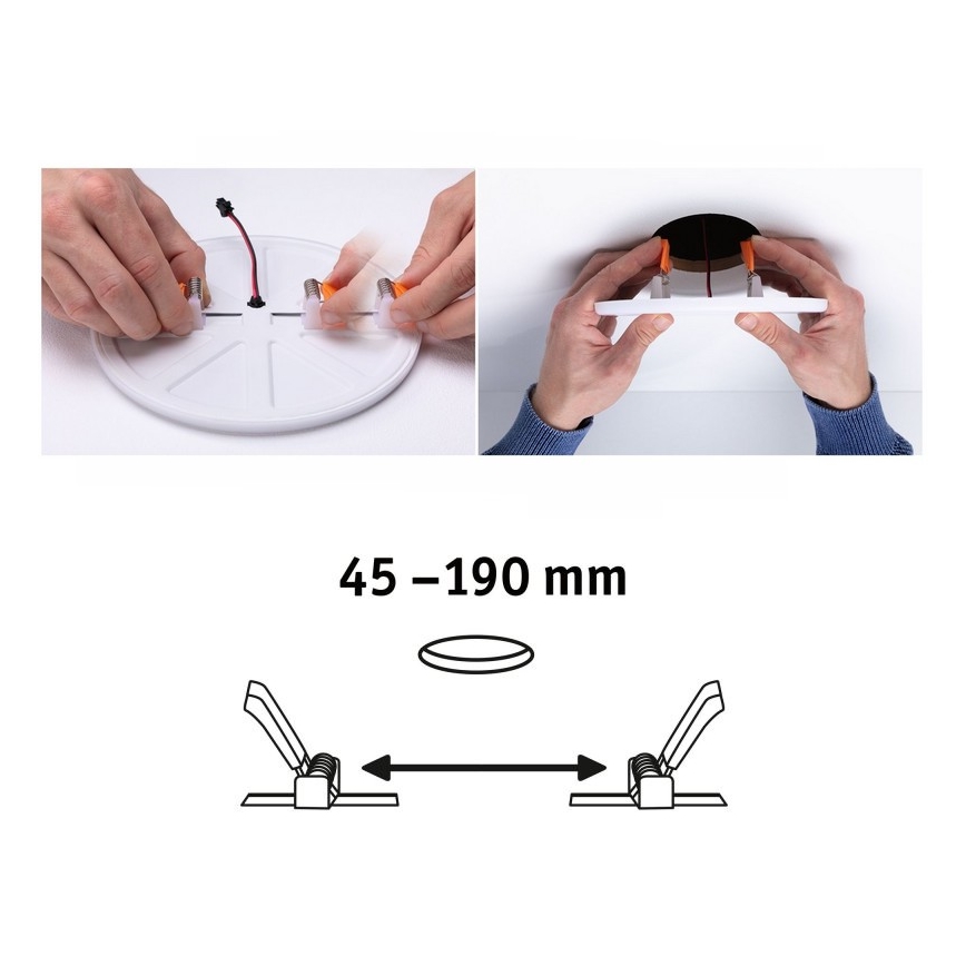 Paulmann 92392 - LED/17,5W IP44 Kopalniška vgradna svetilka VARIFIT 230V