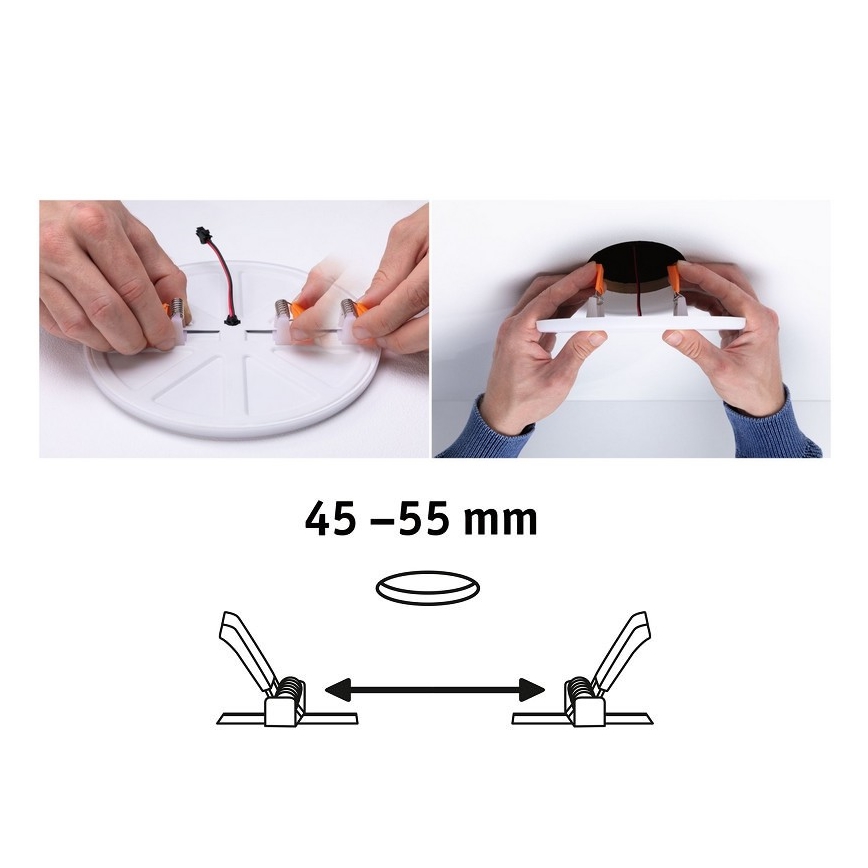 Paulmann 92393 - LED/4,5W IP44 Kopalniška vgradna svetilka VARIFIT 230V