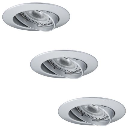 Paulmann 92516 - SET 3xLED-GU10/3,5W Kopalniška vgradna svetilka PREMIUM LINE 230V