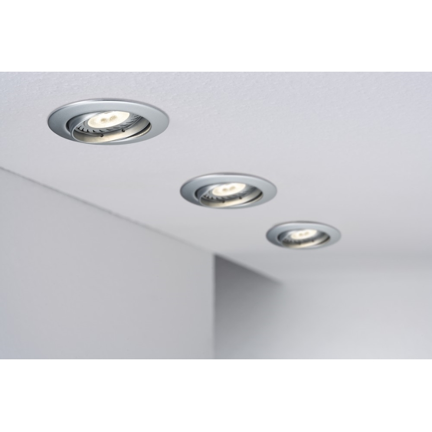 Paulmann 92516 - SET 3xLED-GU10/3,5W Kopalniška vgradna svetilka PREMIUM LINE 230V
