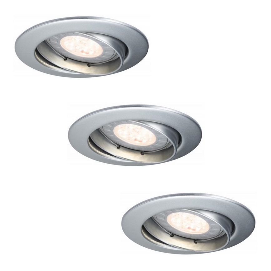 Paulmann 92516 - SET 3xLED-GU10/3,5W Kopalniška vgradna svetilka PREMIUM LINE 230V