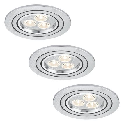 Paulmann 92530 - KOMPLET 3x LED Vgradna svetilka PREMIUM LINE 3xLED/3W/230V