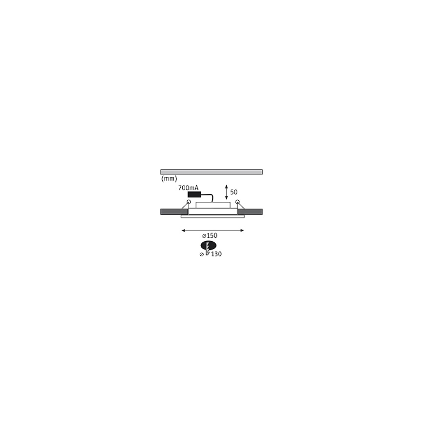 Paulmann 92693 - SET 3xLED/8W Zatemnitvena vgradna svetilka PREMIUM LINE 230