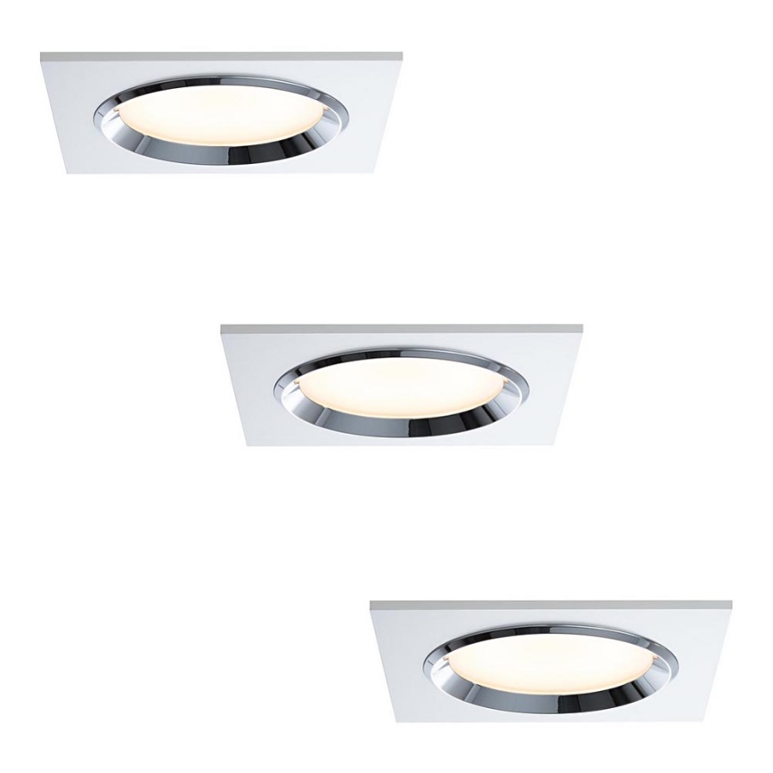 Paulmann 92695 - SET 3xLED/8W Zatemnitvena vgradna svetilka DICE 230V