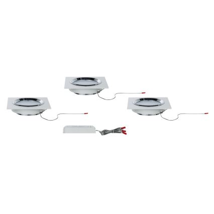 Paulmann 92695 - SET 3xLED/8W Zatemnitvena vgradna svetilka DICE 230V