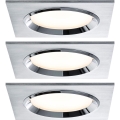 Paulmann 92696 - SET 3xLED/8W Zatemnitvena vgradna svetilka DICE 230V