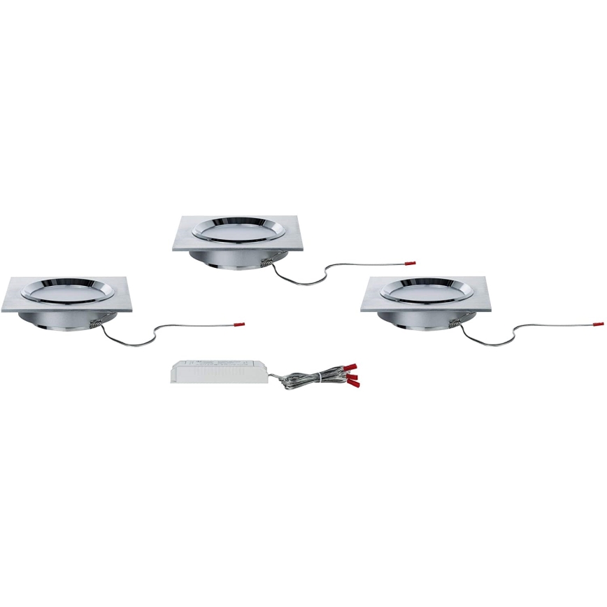 Paulmann 92696 - SET 3xLED/8W Zatemnitvena vgradna svetilka DICE 230V