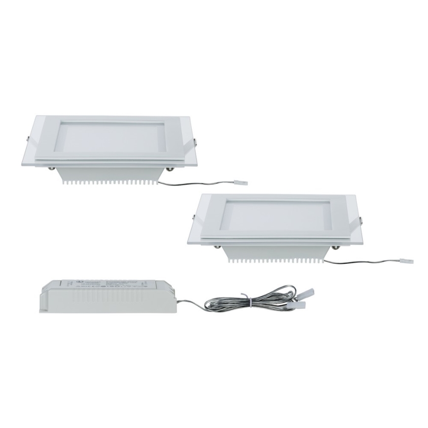 Paulmann 92706 - KOMPLET 2xLED Vgradna svetilka DECODICE 2xLED/7,5W/230V