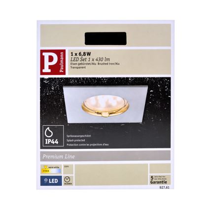 Paulmann 92761 - LED/6,8W Kopalniška vgradna svetilka COIN 230V IP44