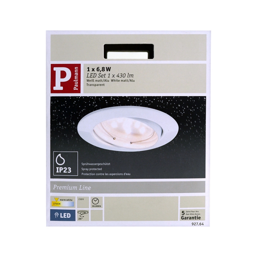 Paulmann 92764 - LED Kopalniška vgradna svetilka LED/6,8W/230V