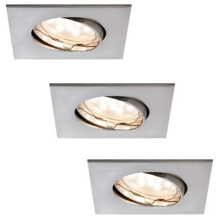 Paulmann 92773 - KOMPLET 3xLED/6,8W Kopalniška vgradna svetilka COIN 230V