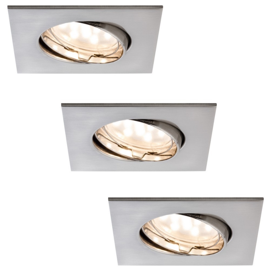 Paulmann 92773 - KOMPLET 3xLED/6,8W Kopalniška vgradna svetilka COIN 230V