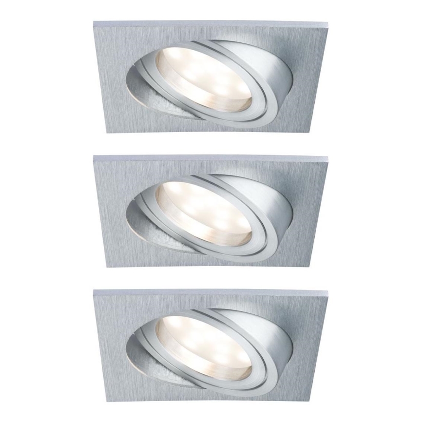 Paulmann 92799 - SET 3x LED/6,8W IP23 Kopalniška vgradna svetilka COIN 230V