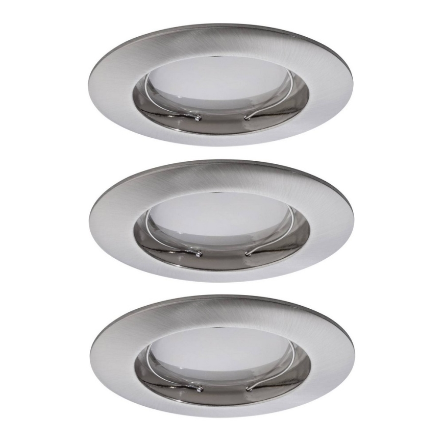 Paulmann 92827 - SET 3xLED/7W IP44 Zatemnitvena kopalniška vgradna svetilka COIN 230V