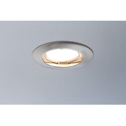Paulmann 92827 - SET 3xLED/7W IP44 Zatemnitvena kopalniška vgradna svetilka COIN 230V