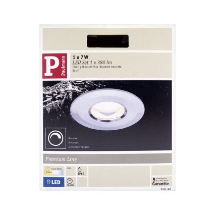 Paulmann 92848 - LED/7W IP65 Kopalniška vgradna svetilka COIN 230V