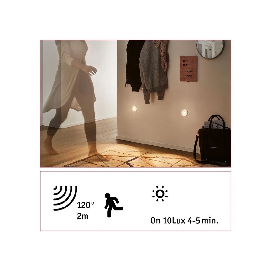 Paulmann 92925 - LED/2,7W Stopniščna svetilka s senzorjem WAND 230V 2700K