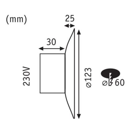 Paulmann 92926 - LED/2W Stopniščna svetilka DEKORATIV 230V