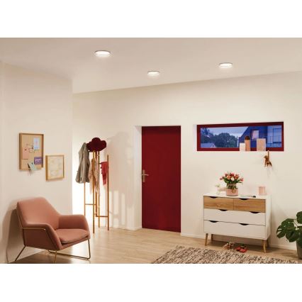 Paulmann 92946 - LED/11W IP23 vgradna stropna svetilka AREO za kopalnico, 230V, premer 18 cm, matiran krom