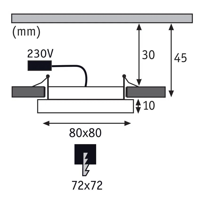 Paulmann 92951 - LED/5W IP23 Kopalniška vgradna svetilka AREO 230V