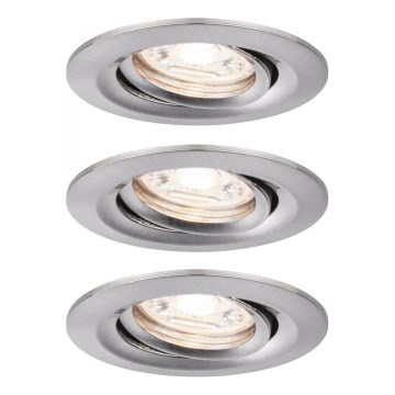 Paulmann 92973 - SET 3xLED/4,2W IP23 Zatemnitvena kopalniška svetilka COIN 230V