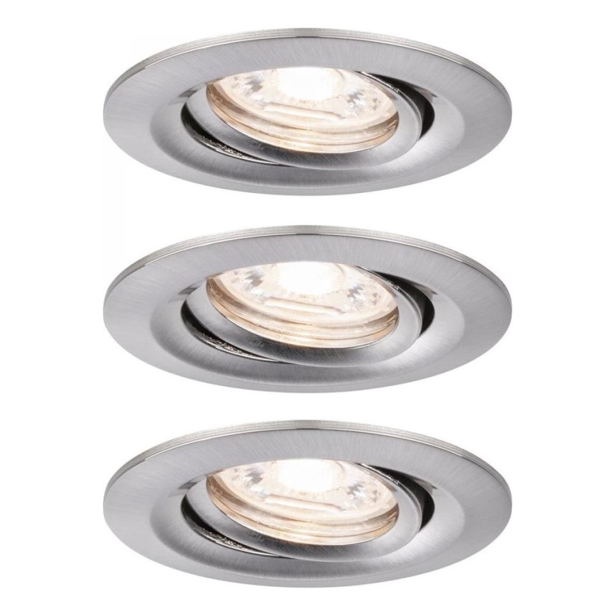 Paulmann 92973 - SET 3xLED/4,2W IP23 Zatemnitvena kopalniška svetilka COIN 230V