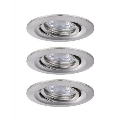 Paulmann 92973 - SET 3xLED/4,2W IP23 Zatemnitvena kopalniška svetilka COIN 230V