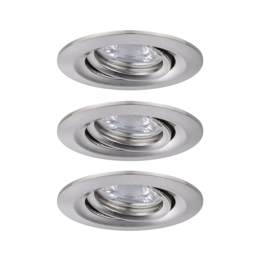 Paulmann 92973 - SET 3xLED/4,2W IP23 Zatemnitvena kopalniška svetilka COIN 230V