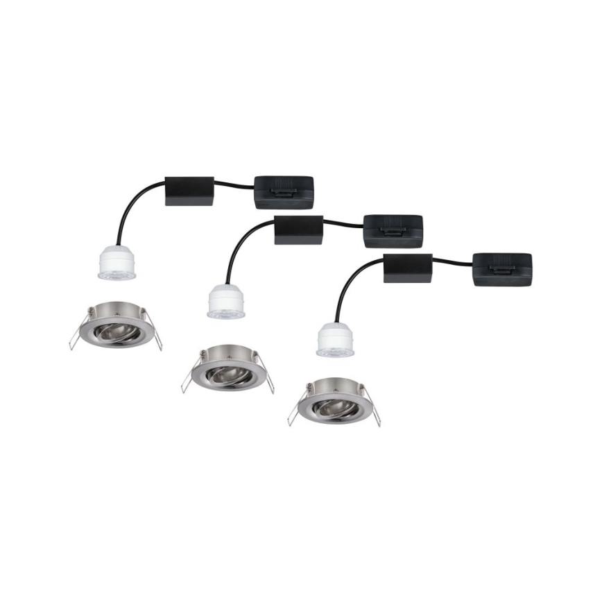 Paulmann 92973 - SET 3xLED/4,2W IP23 Zatemnitvena kopalniška svetilka COIN 230V