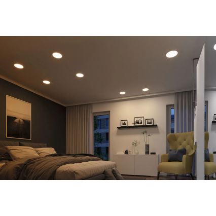 Paulmann 92992 - LED/16W IP44 Kopalniško vgradno svetilo AREO 230V 2000/3000/4000K premer 23 cm matni krom