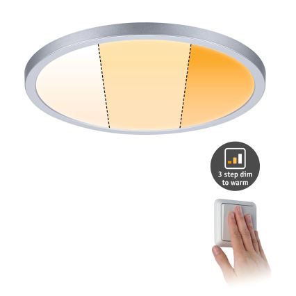 Paulmann 92992 - LED/16W IP44 Kopalniško vgradno svetilo AREO 230V 2000/3000/4000K premer 23 cm matni krom