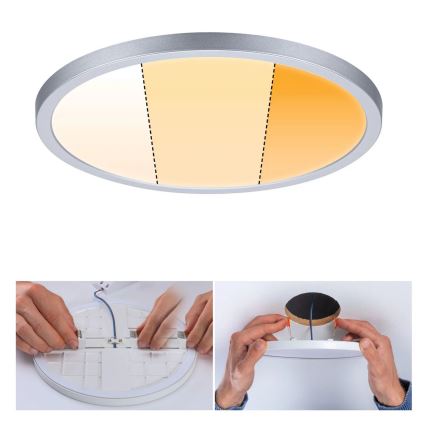 Paulmann 92992 - LED/16W IP44 Kopalniško vgradno svetilo AREO 230V 2000/3000/4000K premer 23 cm matni krom