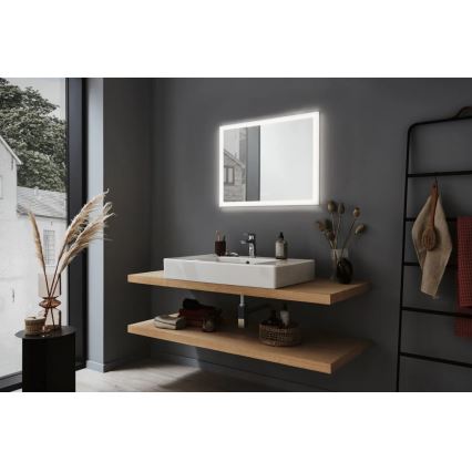 Paulmann 93013 - LED/22W IP44 Kopalniško ogledalo z možnostjo zatemnitve in osvetlitvijo ozadja 230V
