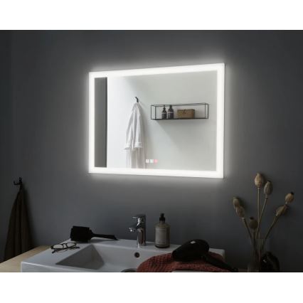 Paulmann 93013 - LED/22W IP44 Kopalniško ogledalo z možnostjo zatemnitve in osvetlitvijo ozadja 230V