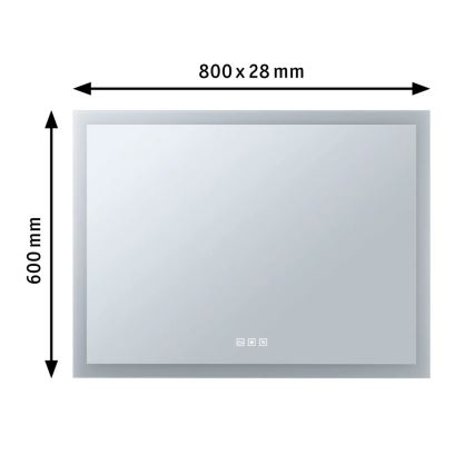 Paulmann 93013 - LED/22W IP44 Kopalniško ogledalo z možnostjo zatemnitve in osvetlitvijo ozadja 230V