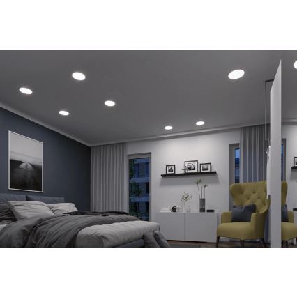 Paulmann 93046 - LED/16W IP44 zatemnljivo vgradno stropno svetilo AREO 230V 3000-6500K premer 23 cm matni krom